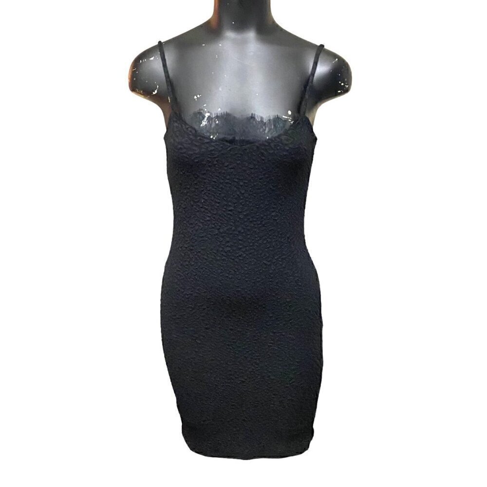 NEW Leith Little Black Lace Mini Dress Size XS
